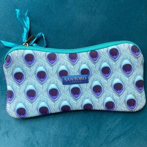 Santoro London Mirabelle Small Zipper Clutch Bag Miss Peacock